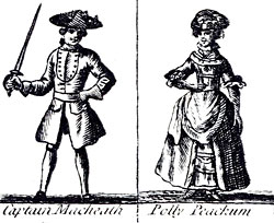 woodcut of Captain Macheath and Polly Peachum