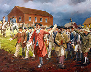 image: Illustration detail from Petition and Protest historic scene.